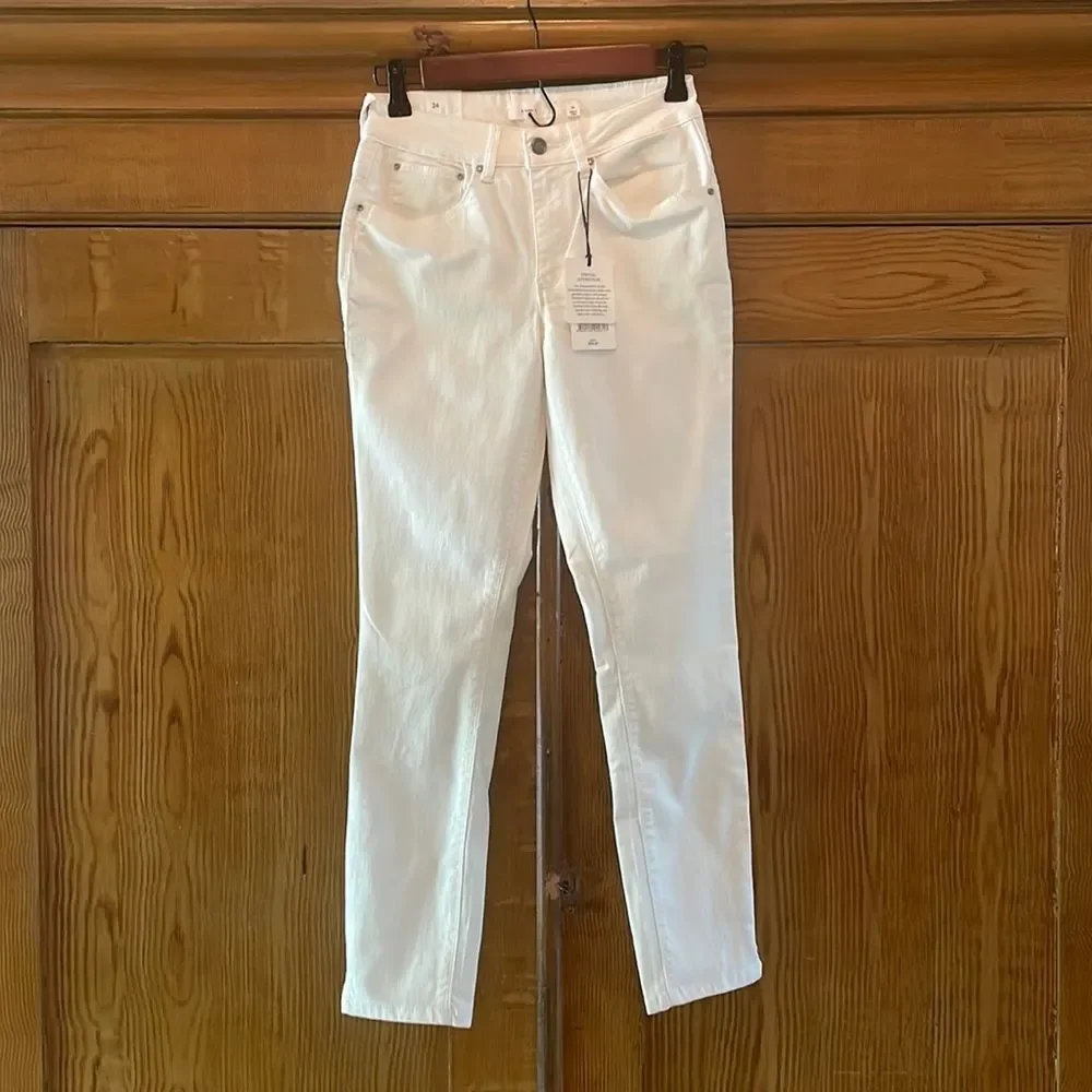 NWT a loves a 5 pocket skinny ankle jean - white size 24